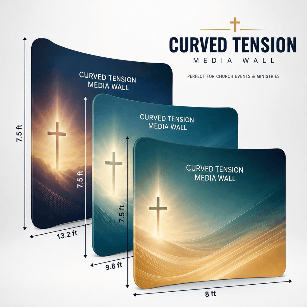 Curved Media Wall Size
