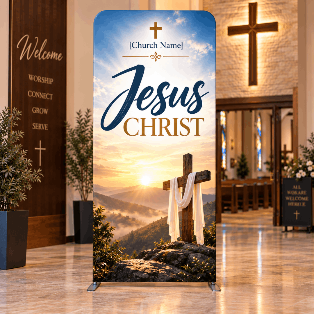 Church Portable Exhibit Display – 7.5ft Height