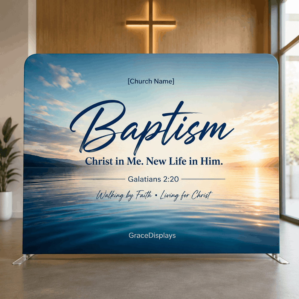 Baptism Backdrop Display