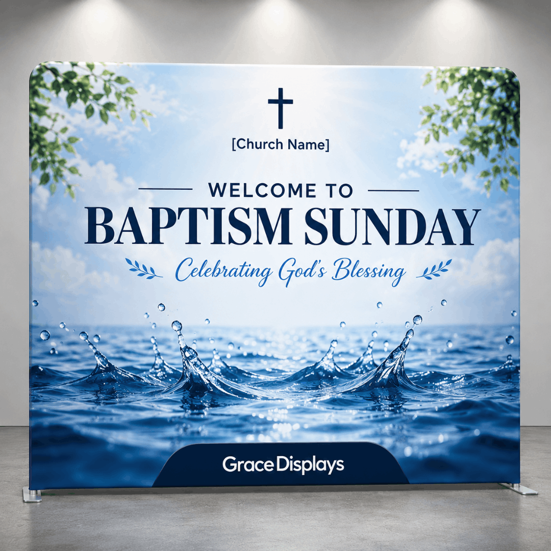 Baptism Sunday Backdrop – Model 1