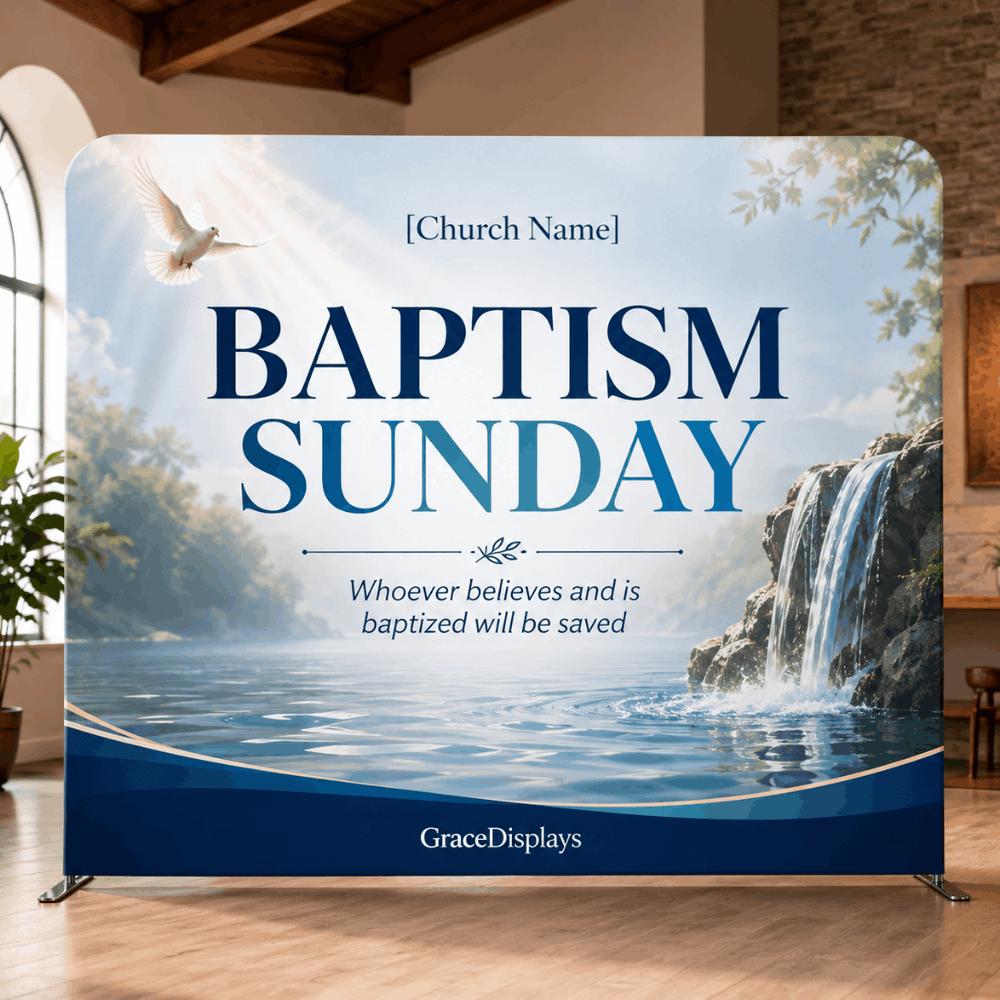 Church Baptism Backdrop