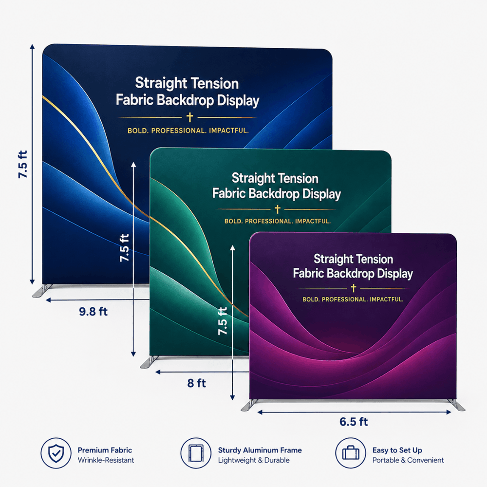 premium straight tension backdrop