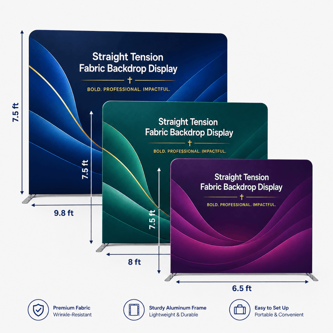 premium straight tension backdrop