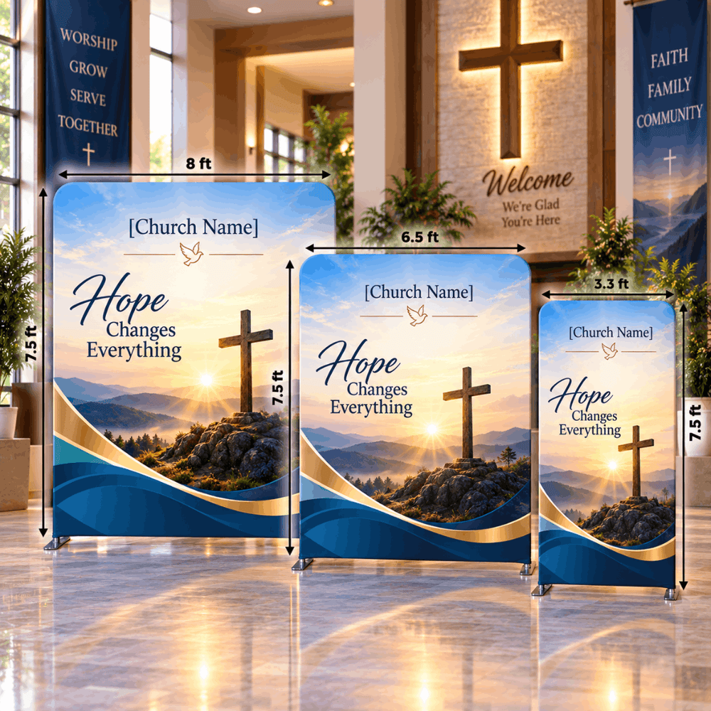 Church Portable Exhibit Display – 7.5ft Height