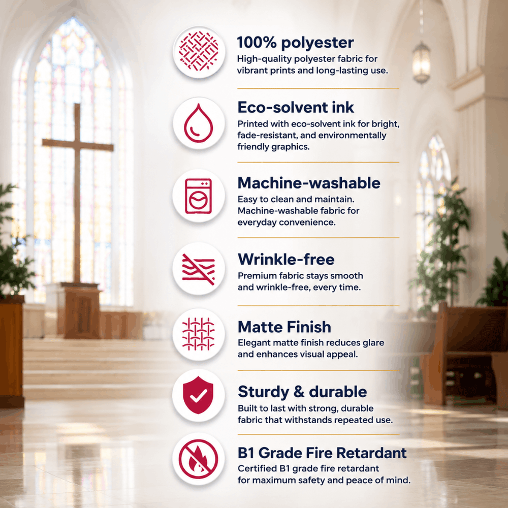 Baptism Sunday Backdrop – Model 2 – Straight Tension